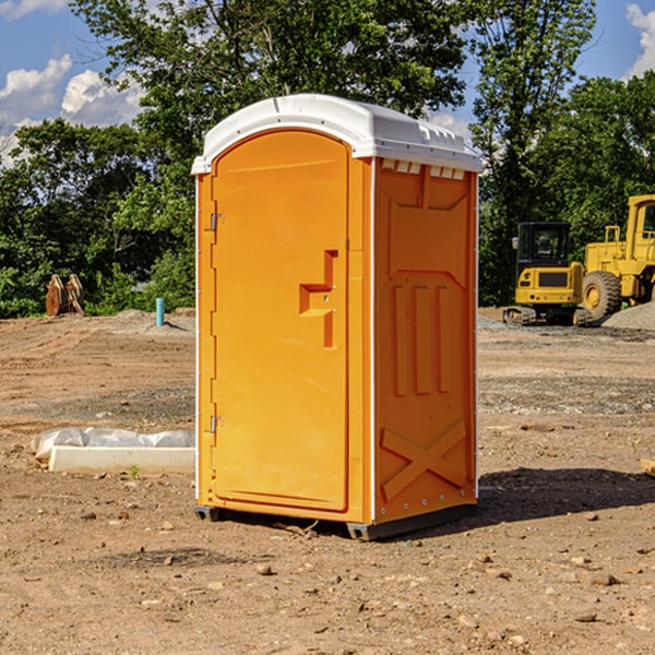 how often are the porta potties cleaned and serviced during a rental period in Woodside East